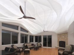Faux plafond : acrylique et rétroéclairage pour créer une vague de lumière