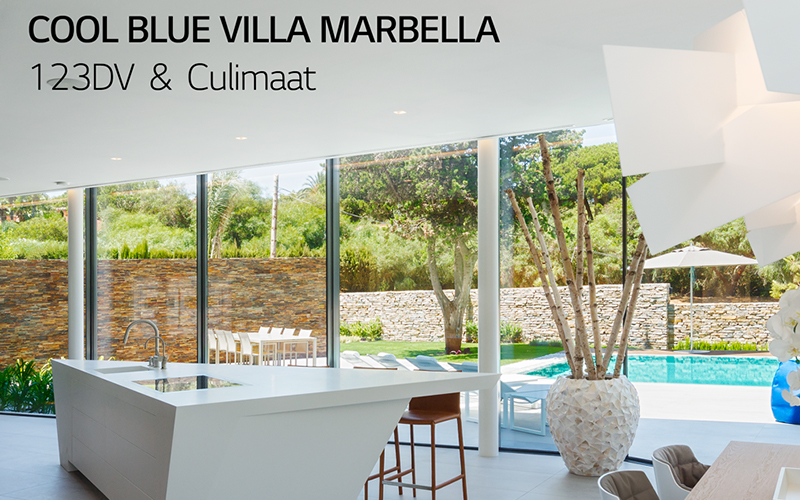 himacs pour la somptueuse villa cool blue marbella