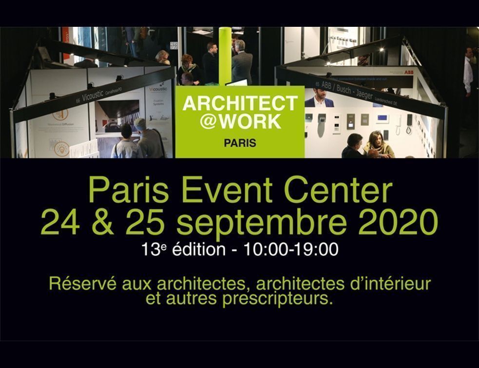 Architect@Work, la 13e édition les 24 et 25 septembre 2020