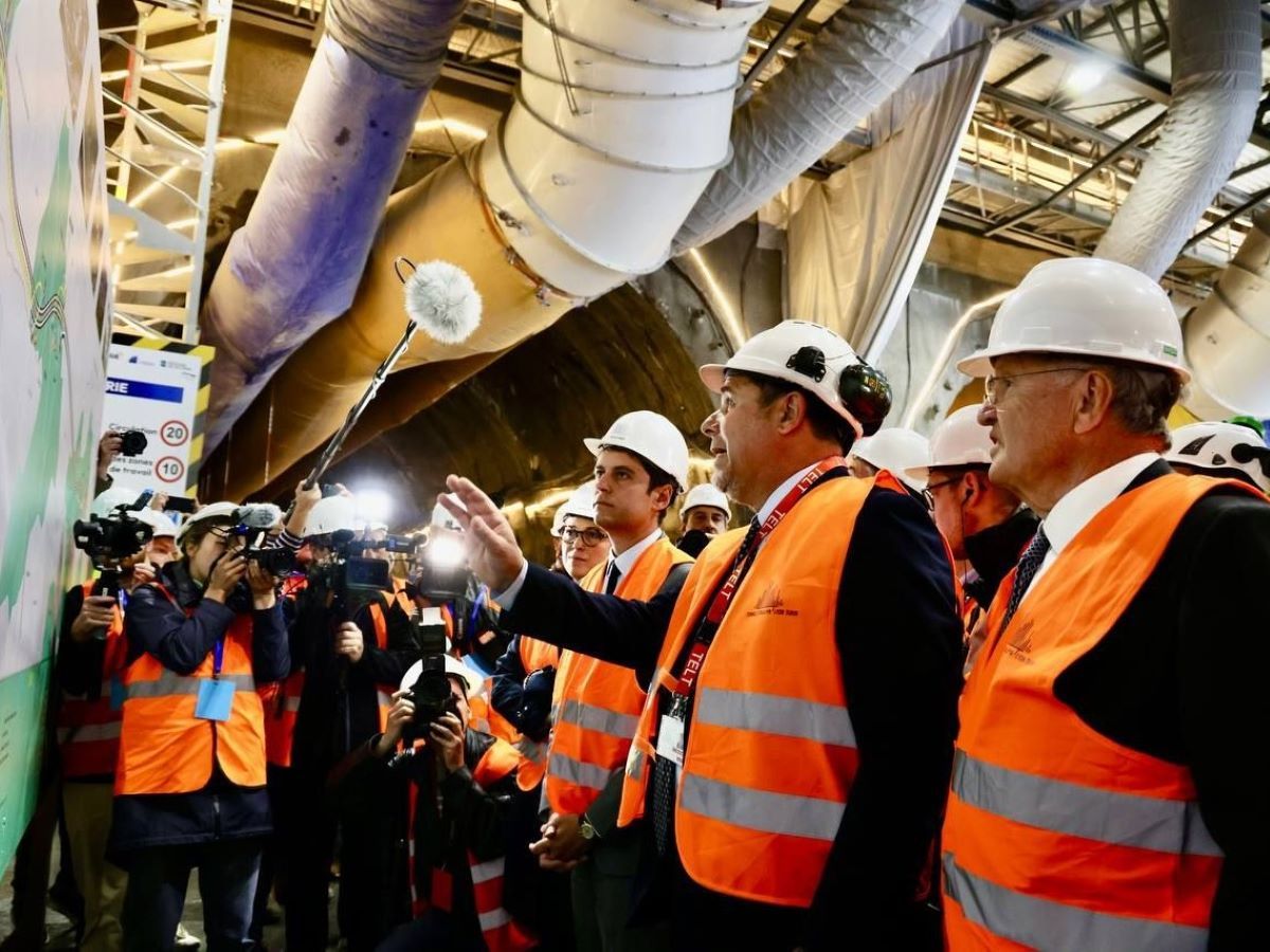 Sur le chantier du Lyon-Turin, Gabriel Attal défend l'écologie et l'Europe "en acte"