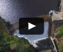 Les aménagements hydroélectriques EDF de Haute-Loire vus du ciel
