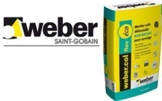 WEBER lance le premier mortier-colle déformable NON IRRITANT : Weber.col flex éco