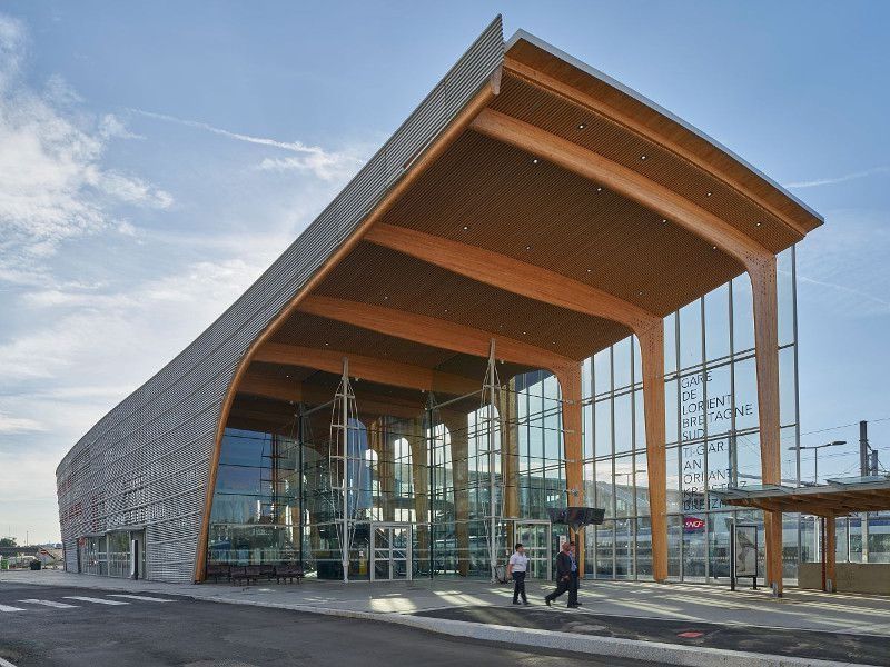 Une charpente bois gigantesque pour la nouvelle gare de Lorient