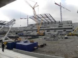 Le chantier technique du stade du Havre avance à grand pas