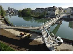 Une passerelle comme lien précieux sur la Marne (diaporama)