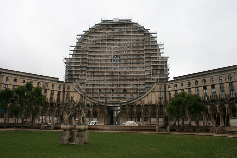 Echafaudage d'exception pour les Arènes de Picasso