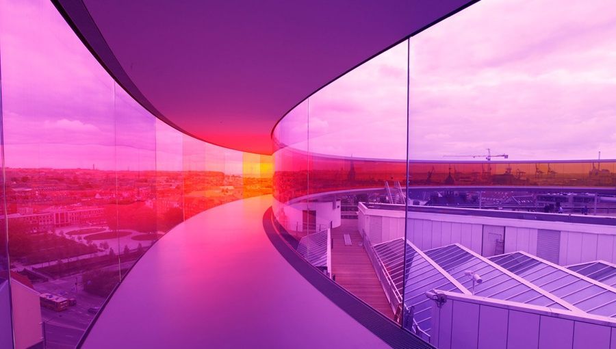 Aarhus : un arc-en-ciel panoramique avec vue sur la ville