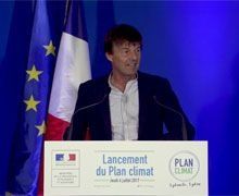 Lancement du Plan Climat par Nicolas Hulot