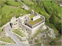 Une toiture végétalisée sur un château du 13e siècle