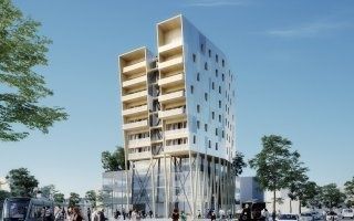 Le projet Pop Up proposé par GCC Immobilier lauréat du concours " Immeubles à vivre bois "