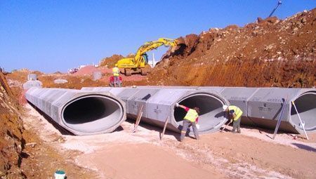 Bassin de rétention béton hors normes pour gérer les eaux de pluie d'une ZAC