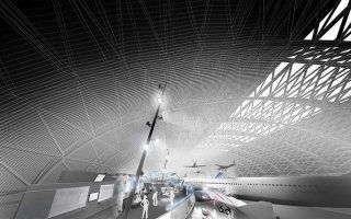 Le musée de l'aéronautique Aeroscopia de Blagnac sans toit