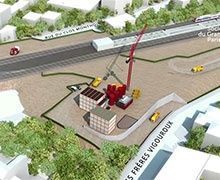 La construction de la gare Fort d'Issy-Vanves-Clamart