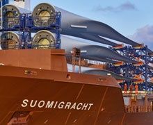 Cinq éoliennes GE Renewable Energy en partance de Saint-Nazaire pour les USA