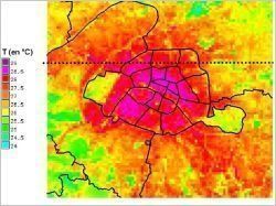 Trois scénarios d'aménagements urbains pour faire face à la canicule