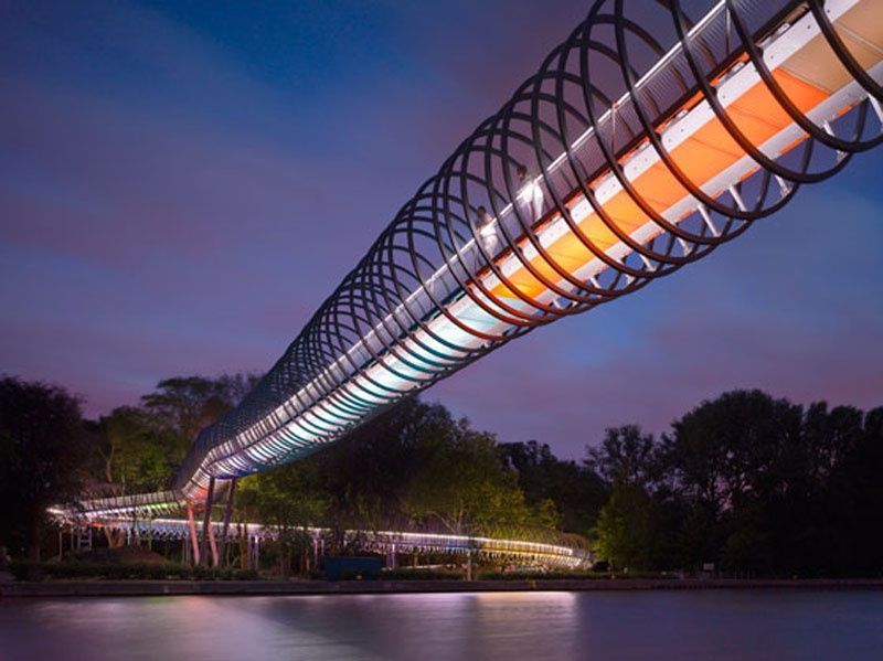 Oberhausen : une passerelle qui a du ressort