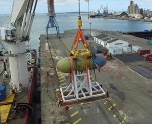 L'hydrolienne Sabella à nouveau immergée au large d'Ouessant cet été