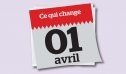 Ce qui change au 1er avril 2018