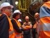 Myriam El Khomri en visite sur le chantier de prolongement de la ligne 14 nord du métro parisien