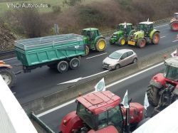 Manifestation d'agriculteurs: 7 M€ de dégâts pour Vinci Autoroutes