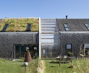 Les Pieds Verts, nouveau logement collectif bioclimatique situé à Erdeven