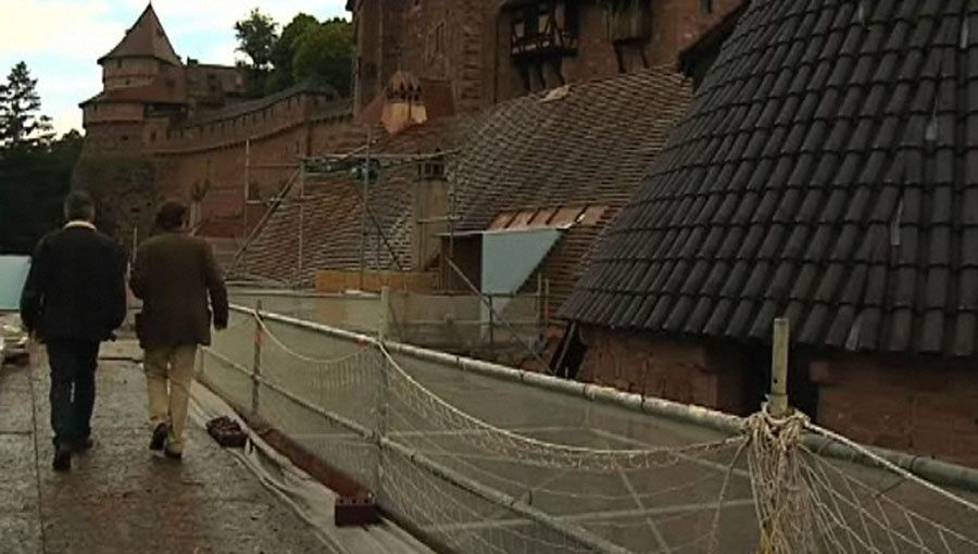 Dalle de compression bois pour la Maison Alsacienne du château du Haut-Koenigsbourg