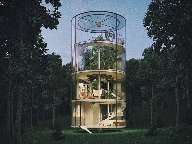 Quand l'architecture et les arbres sont en symbiose