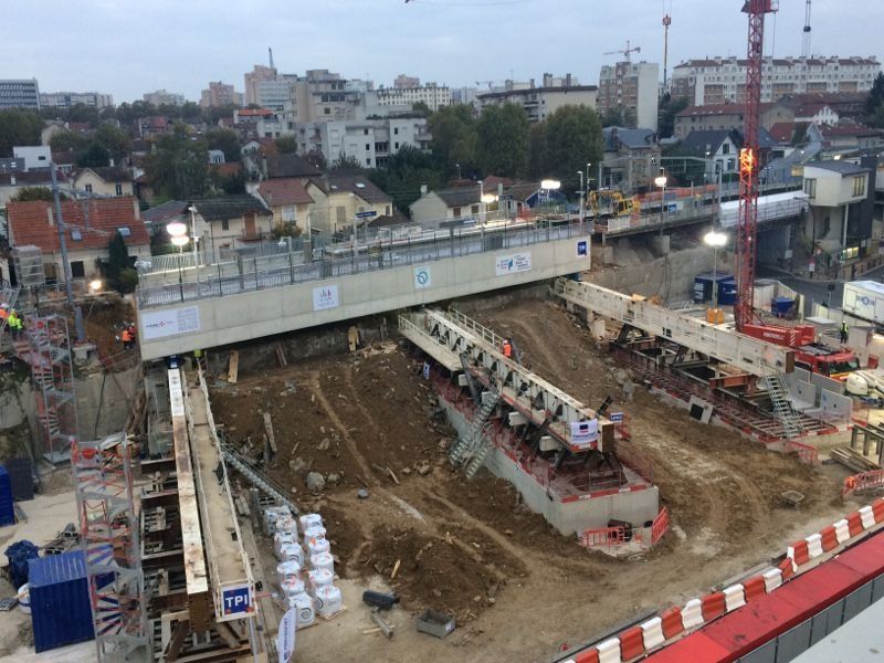 Grand Paris : ripage de la dalle accompli à la gare Arcueil-Cachan