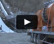 Chantier sur la conduite forcée d'Aston