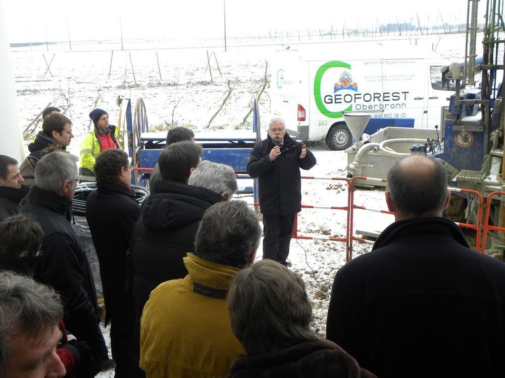 Champ de sondes géothermiques : chantier pilote en Alsace