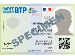 Carte professionnelle du BTP : son arrivée repoussée à février-mars