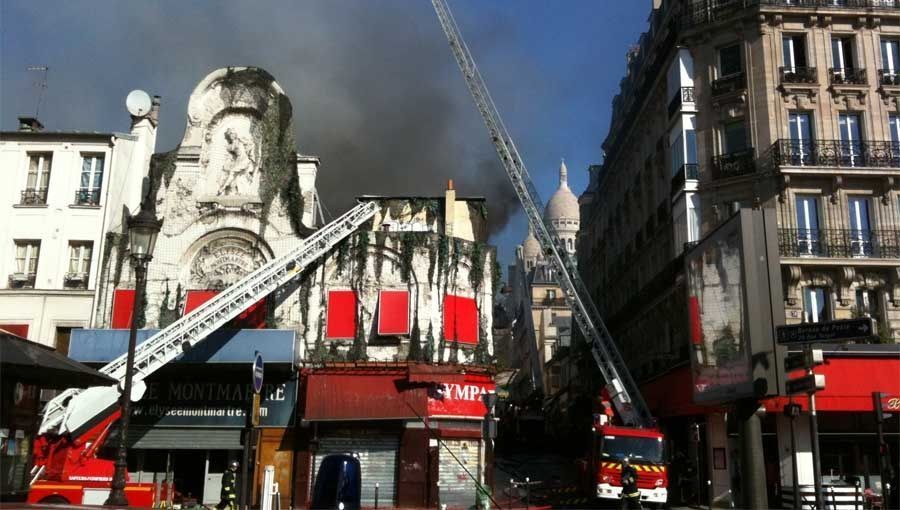 Incendie à l' Elysée-Montmartre