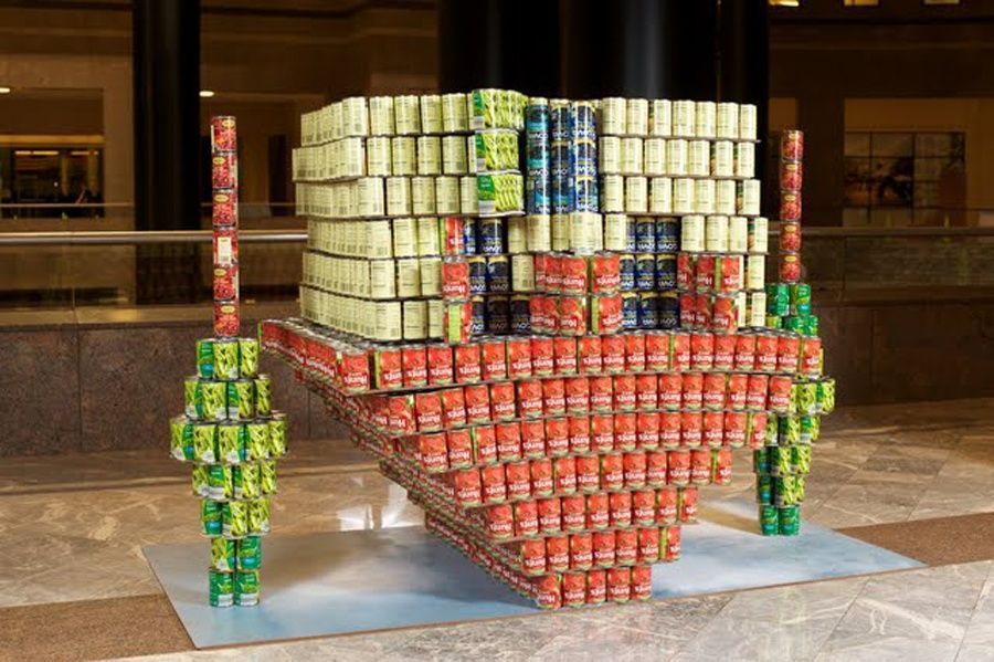 Canstruction® : jeu de construction solidaire en boîtes de conserve