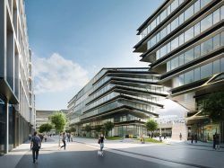 Un nouveau quartier d'affaires et une gare à Prague signés Zaha Hadid