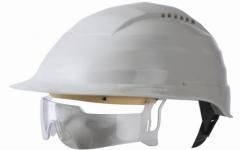 Casque de chantier avec lunettes intégrées