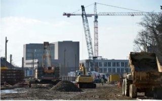 Une centrale à béton mobile sur le chantier du métro de Rennes