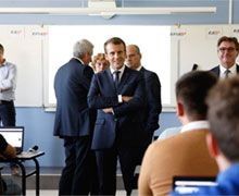 Macron lance sa réforme de la formation et de l'apprentissage lors d'un déplacement en Corrèze