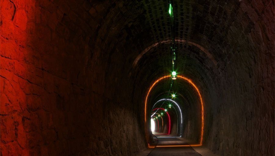 L'ancien tunnel ferroviaire du Vigan converti en voie verte cyclable et piétonne