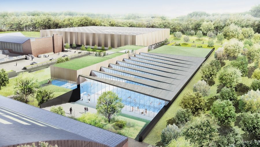 Structure asymétrique pour le futur centre nautique de l'Insep