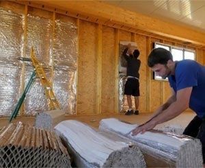 Isolation d'une toiture et murs intérieurs d'un bâtiment en ossature bois avec Hybris à Dijon (21)