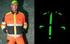 Vêtements photoluminescents pour chantiers sombres