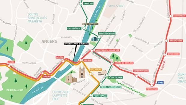 Angers Métropole : pose des premiers rails de la ligne A modifiée
