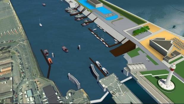 Les travaux d'aménagement de l'avant-port de Ouistreham débutent