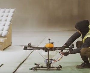 Jules Verne : essais drones en soufflerie climatique