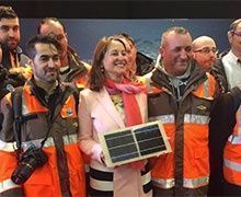 Ségolène Royal inaugure en Normandie la première route solaire au monde