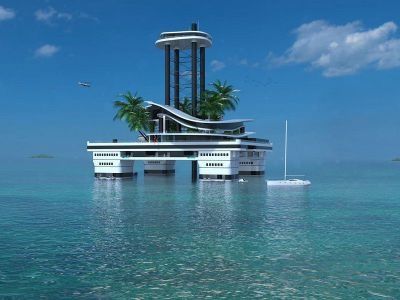 Une île flottante pour clients milliardaires