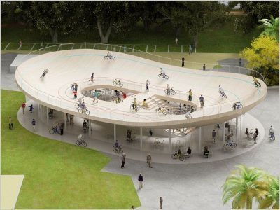 Bicyle Club : un vélodrome sur pilotis en plein air (diaporama)