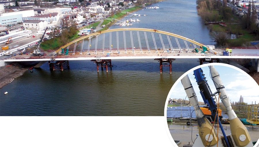 Le Cetim instrumente les suspentes du pont Confluences à Angers