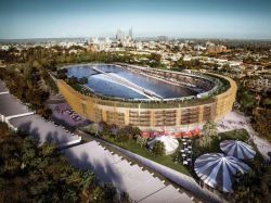 Un immense stade de foot transformé en complexe de... surf