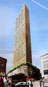 Anders Berensson propose un gratte-ciel en bois pour Stockholm